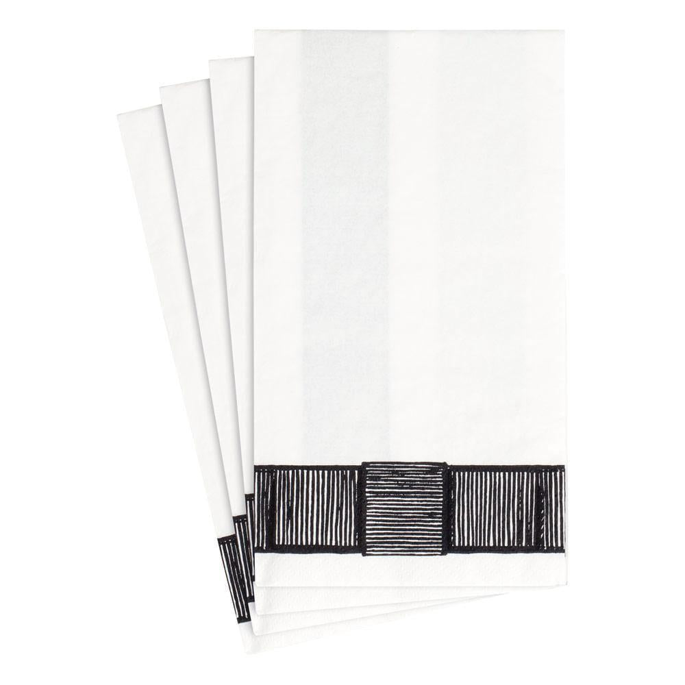 Black Ribbon Border Guest Napkins